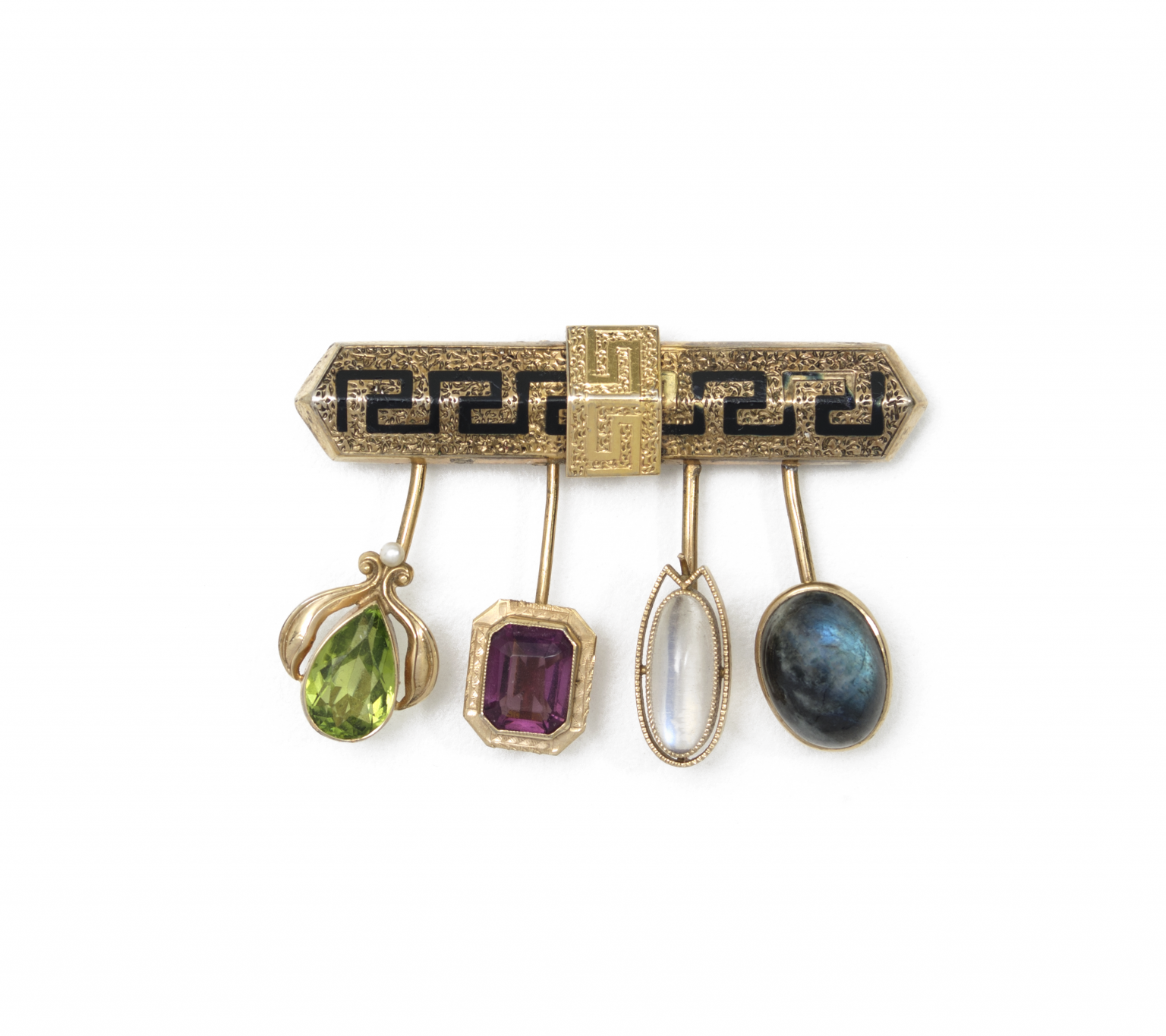 Gemstone Stick Pin Brooch