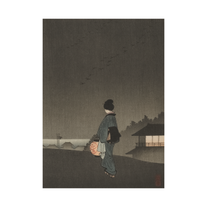 Japanese Evening Woodblock Print