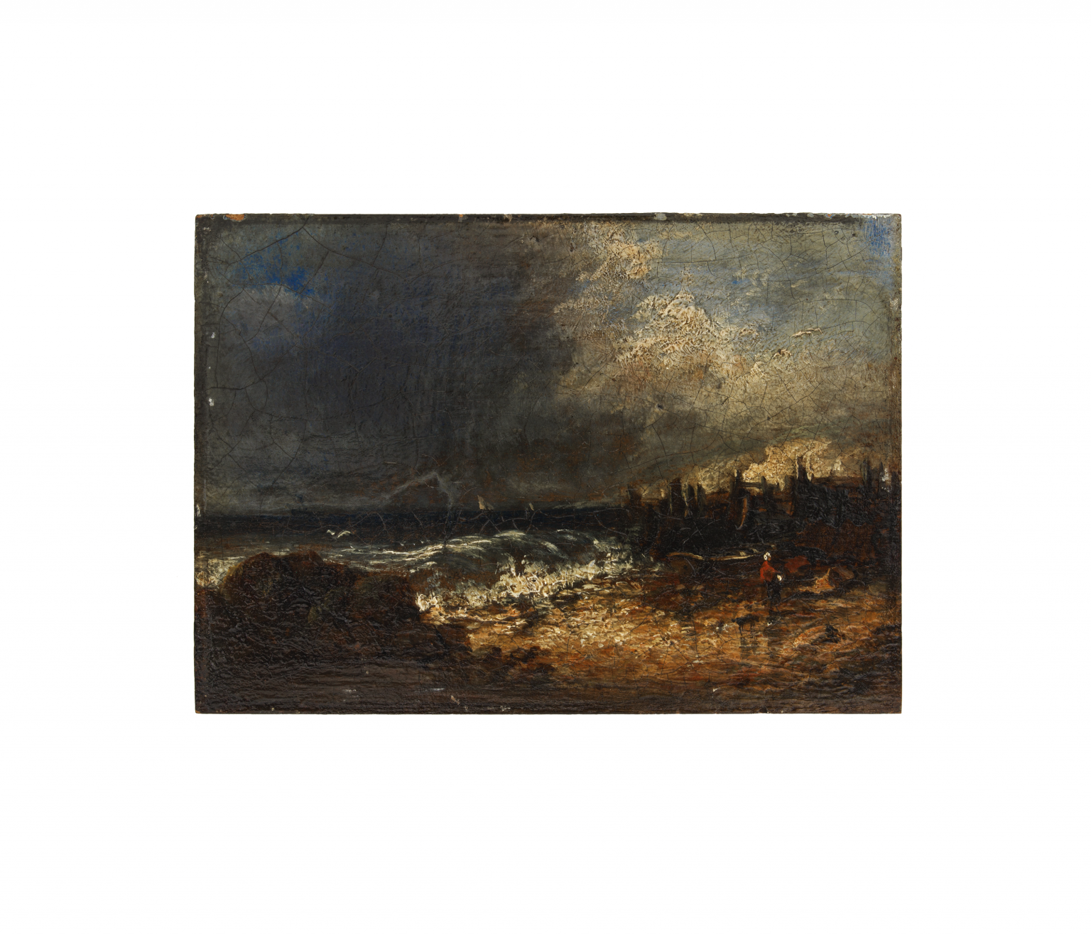 David Cox Oil Painting Beach Scene