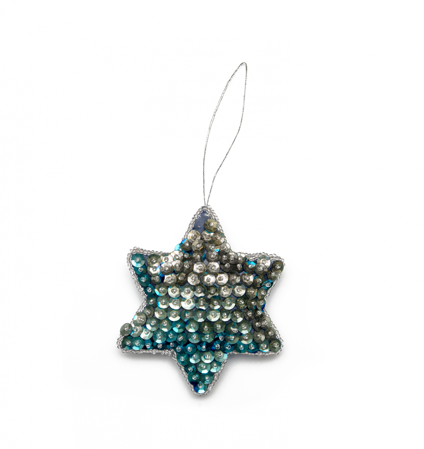 Vintage Sequins Star Christmas Ornament