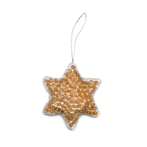 Vintage Sequins Star Christmas Ornament