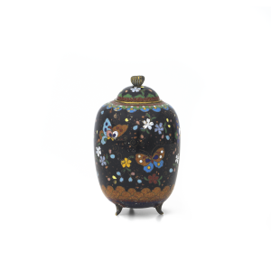 Japanese Cloisonne Lidded Jar