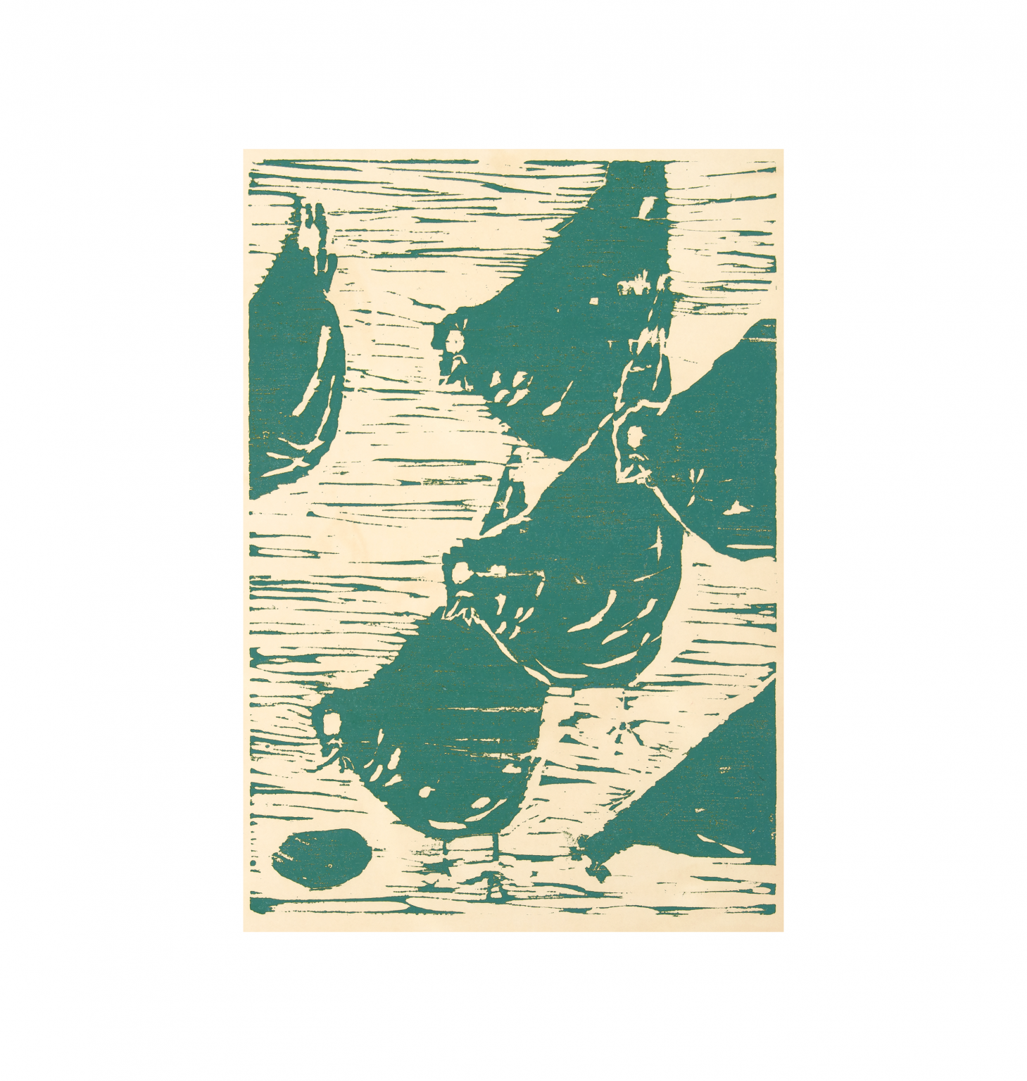 Vintage Bird Linocut Print