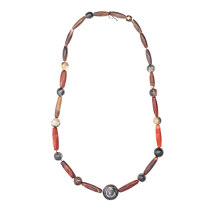 Long Agate Bead Necklace