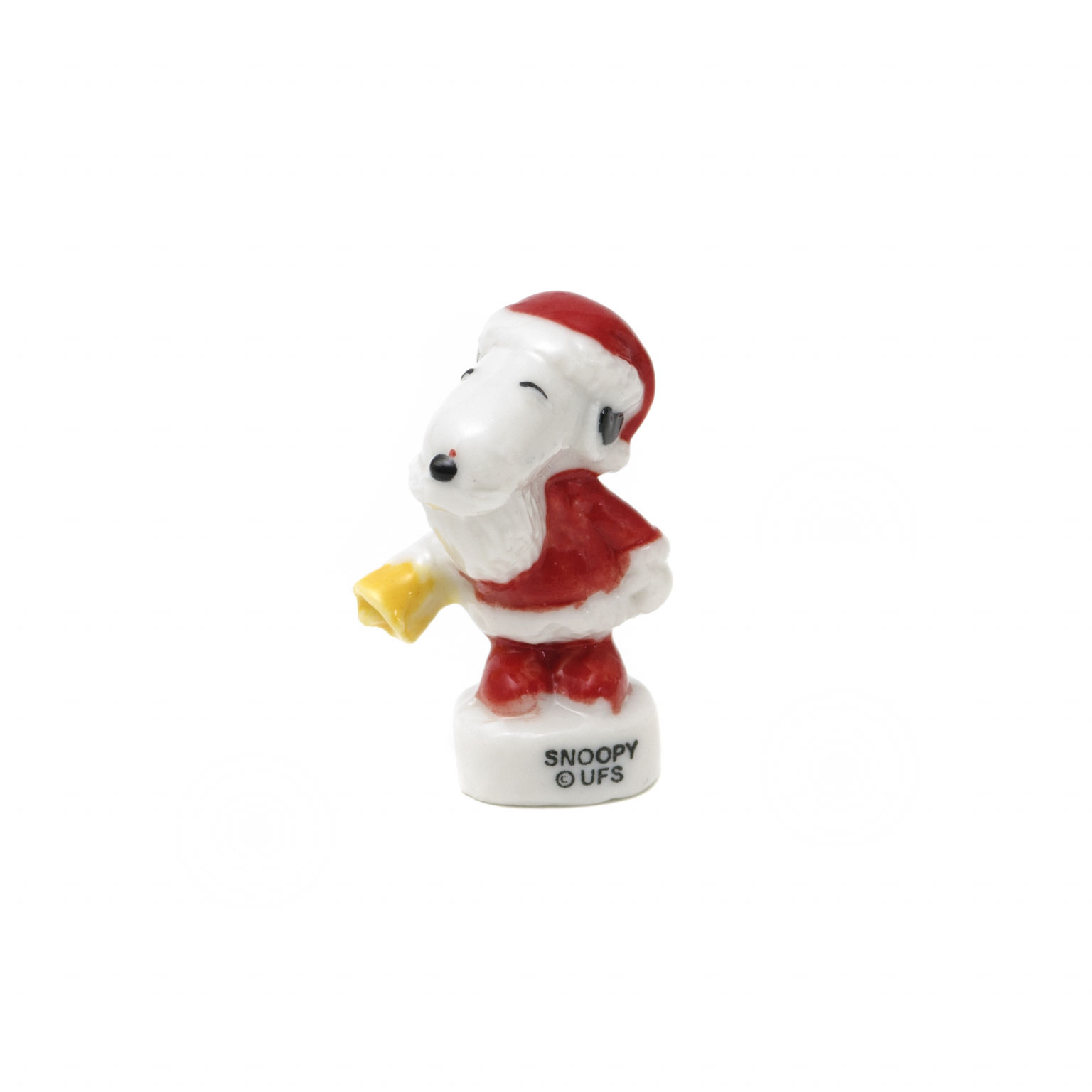 Miniature Snoopy Santa Figurine