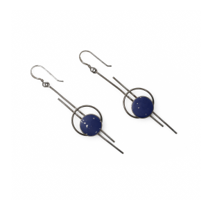 Lapis and Silver Vintage Earrings
