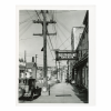 Sidewalk Scene with Pedestrians and Restaurant Sign, Main Street, Mt. Pleasant, Pennsylvania