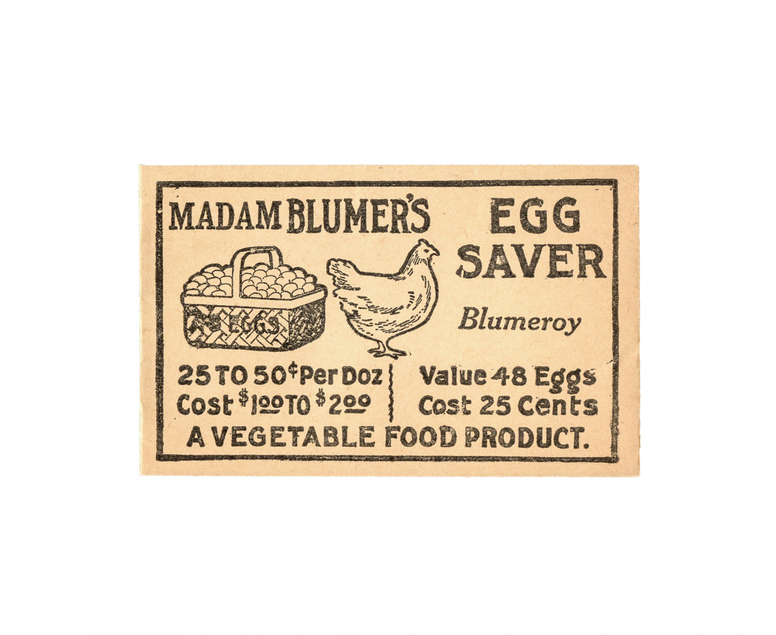 Madam Blumers Egg Saver Antique Envelope