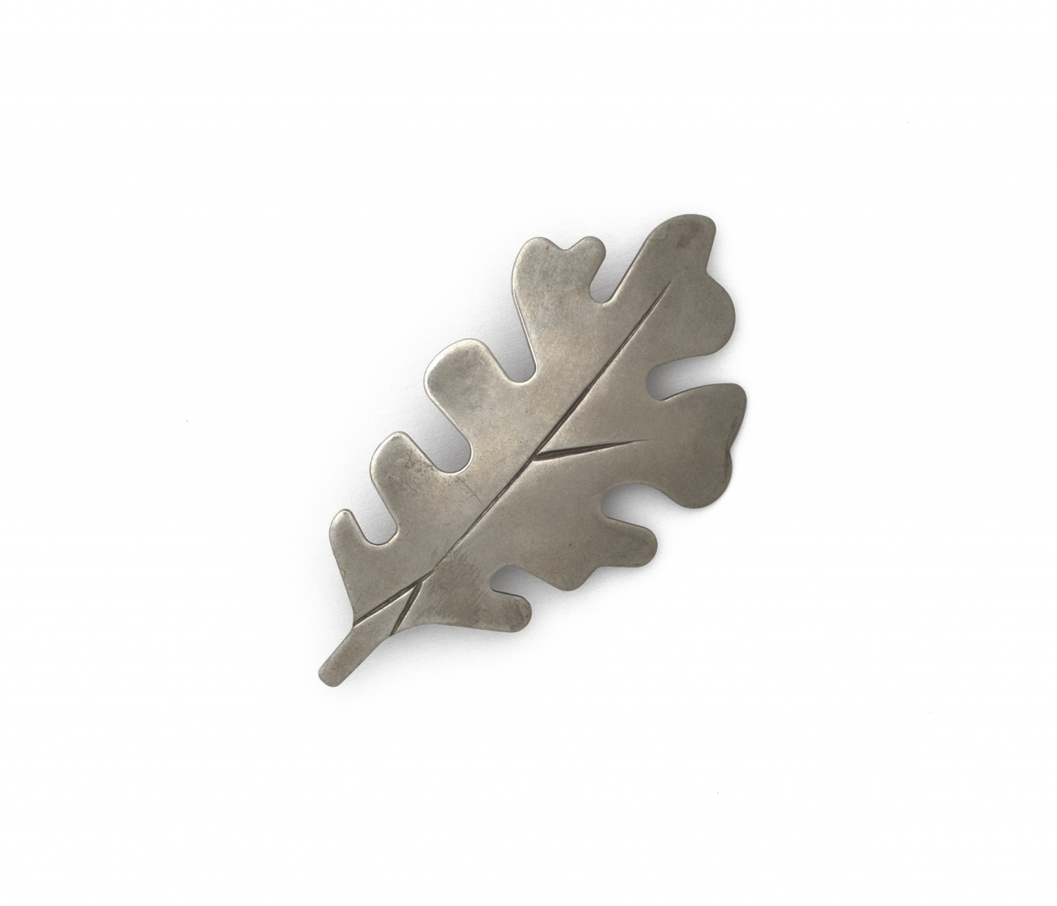 Silver Toned Leaf Brooch