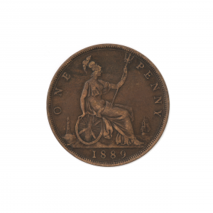 1889 United Kingdom Penny Coin