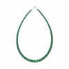 Graduated Malachite Cylinder Disk Bead Necklace