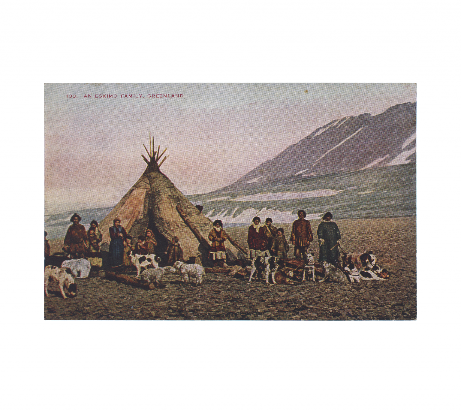 Eskimo Family Greenland Vintage Postcard