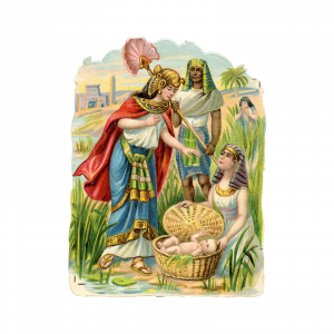 Baby Moses Antique Judaica Holiday Card