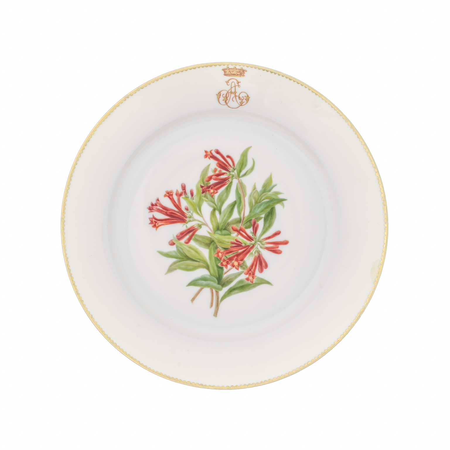 Serves French Porcelain Wild Flowers Plate