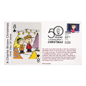 Charlie Brown Linus 8 of Clubs Postal Cover