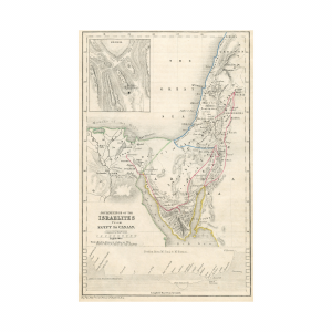 Map of the Journey of the Israelites from Egypt to Canaan