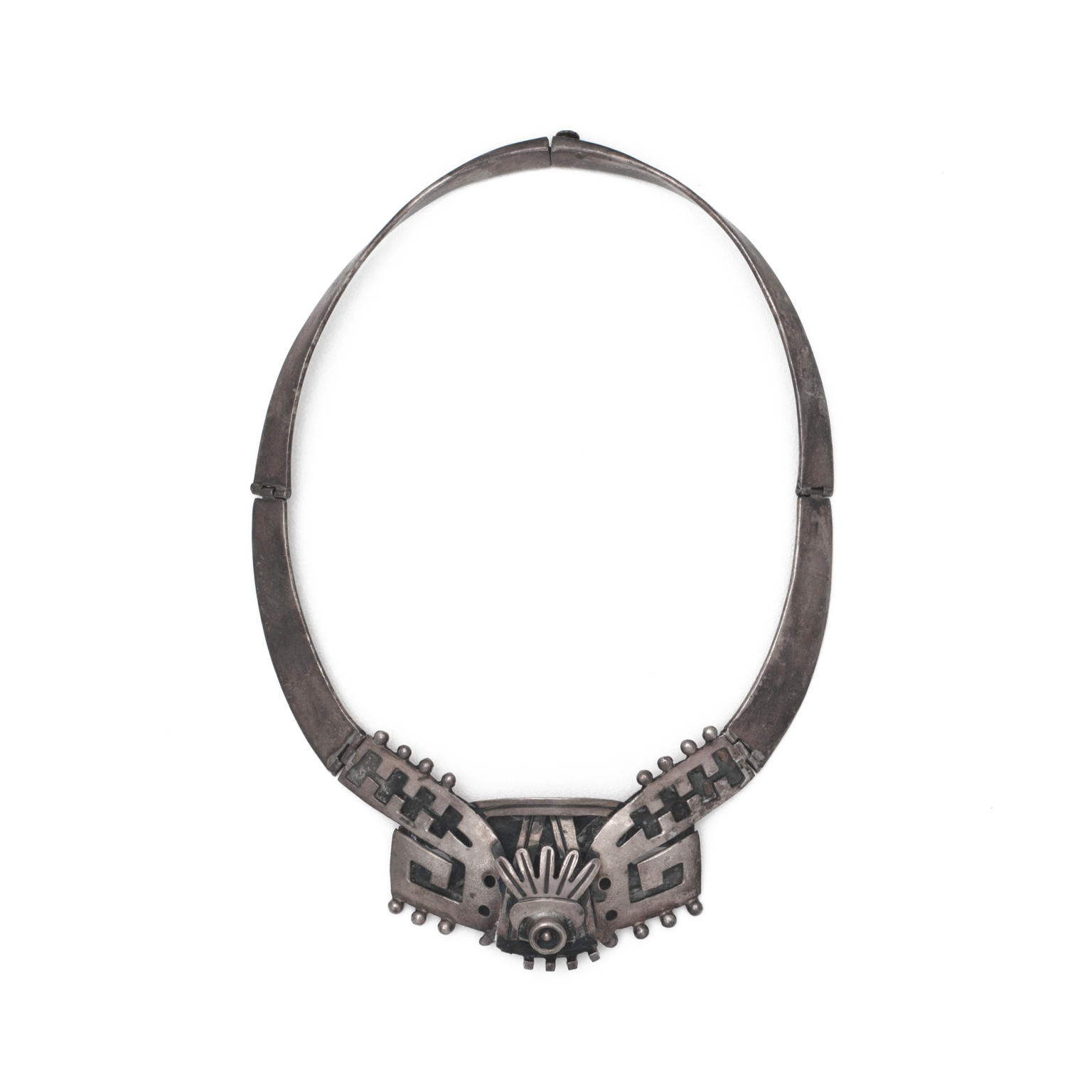 Vintage Mexican Silver Choker Necklace