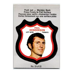 Paul Henderson O Pee Chee Players Crests 1972-73