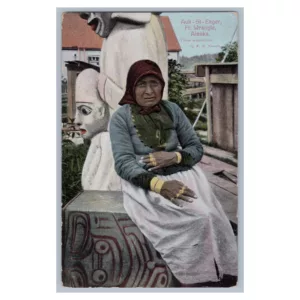 Auk-Si-Eagar Ft. Wrangle Alaska Vintage Postcard