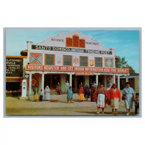 Santo Domingo Indian Trading Post Vintage Postcard