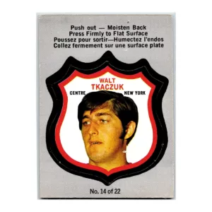 Walt Tkaczuk O Pee Chee Players Crests 1972-73