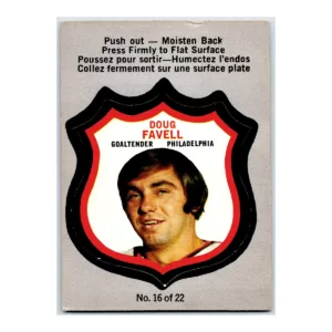 Doug Favell O Pee Chee Players Crests 1972-73