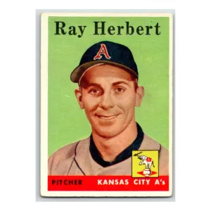 Ray Herbert Kansas City A's 1958 Topps