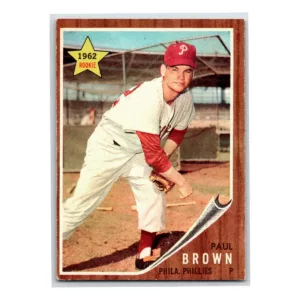 Paul Brown Philadelphia Phillies Rookie 1962 Topps