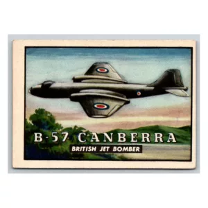 B-57 Canberra British Jet Bomber Topps Collectors Card