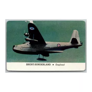 Short Sunderland England Fighting Plane Cracker Jack Card