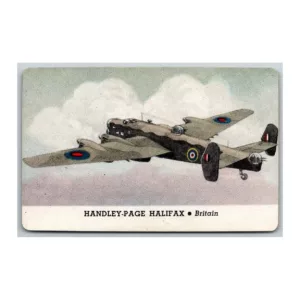 Handley Page Halifax Britain Fighting Plane Cracker Jack Card