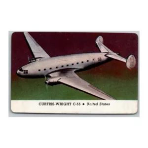 Curtiss Wright C-55 United States Fighting Plane Cracker Jack Card