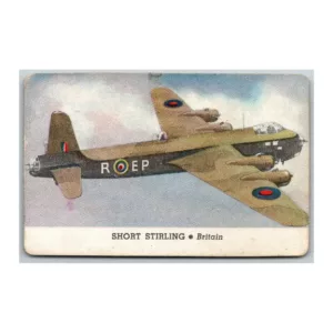 Short Stirling Britain Fighting Plane Cracker Jack Card