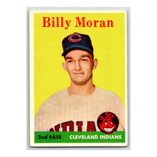 Billy Moran Cleveland Indians 1958 Topps