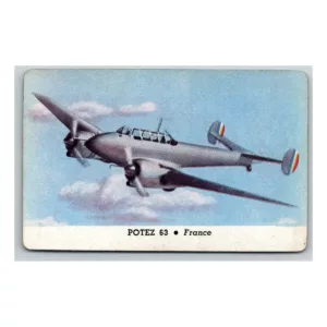 Potez 63 France Fighting Planes Cracker Jack Card