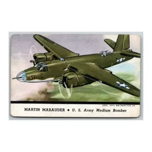 Martin Marauder U.S. Army Medium Bomber Fighting Plane Cracker Jack Card