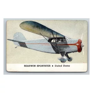 Rearwin Sportster Fighting Planes Cracker Jack Card