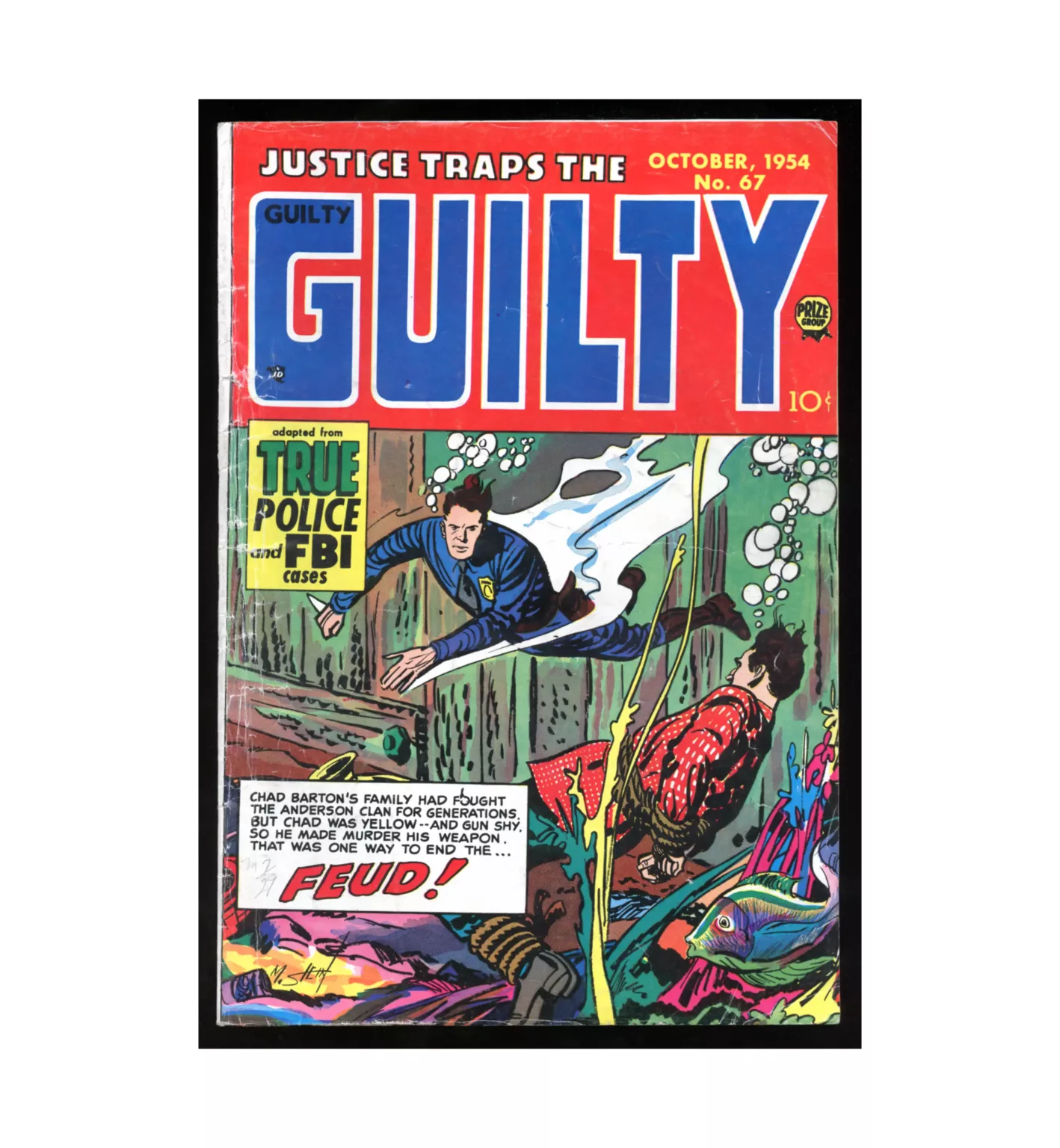 Justice Traps The Guilty #67 1954 Prize Comics