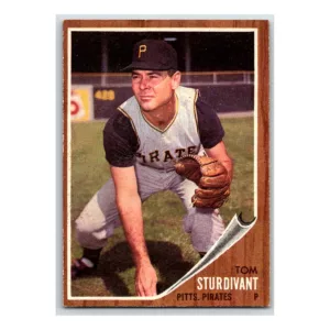 Tom Sturdivant Pittsburg Pirates 1962 Topps