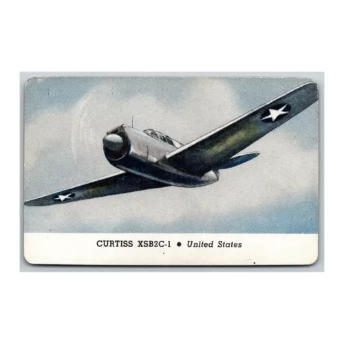 Curtiss XSB2C-1 United States Fighting Plane Cracker Jack Card