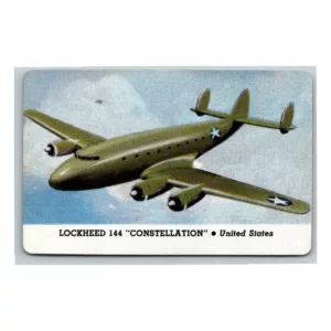 Lockheed 144 Constellation United States Fighting Plane Cracker Jack Card