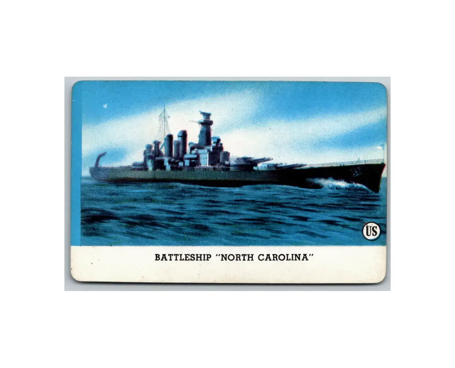 Battleship North Carolina U.S. Navy Cracker Jack Card