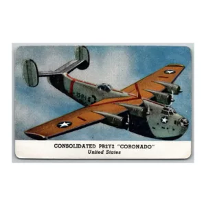 Consolidated PB2Y2 Coronado United States Fighting Plane Cracker Jack Card