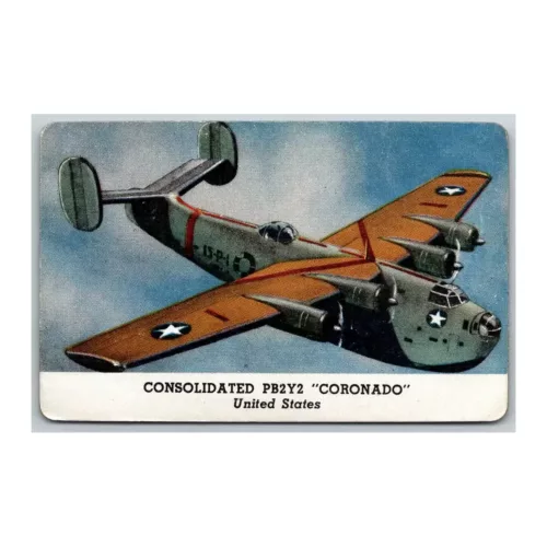 Consolidated PB2Y2 Coronado United States Fighting Plane Cracker Jack Card