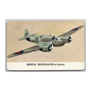 Bristol Beaufighter Britain Fighting Plane Cracker Jack Card