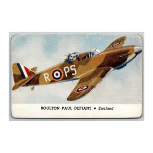 Boulton Paul Defiant England Fighting Plane Cracker Jack Card