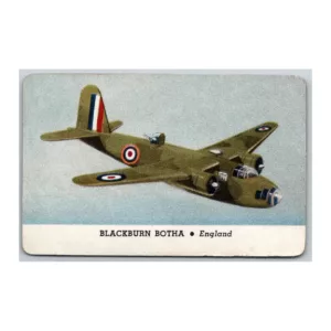 Blackburn Botha England Fighting Plane Cracker Jack Card