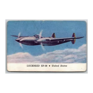 Lockheed XP-38 United States Fighting Plane Cracker Jack Card