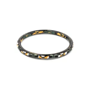 Chinese Black Cloissone Bangle Bracelet