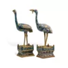 Chinese Cloisonne Enamel Cranes